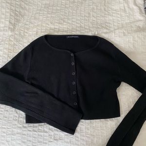 black brandy cardigan long sleeve